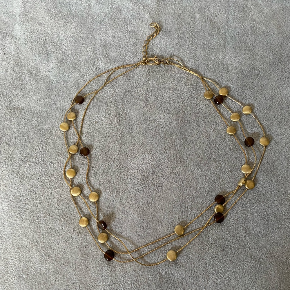 Triple layer costume necklace
